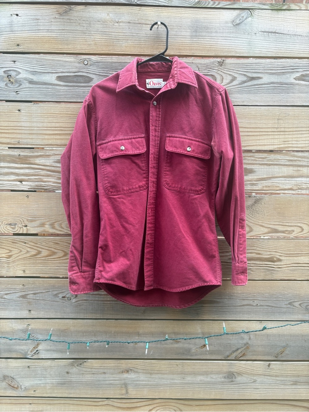 Orvis Burgundy Button-Front Utility Shirt